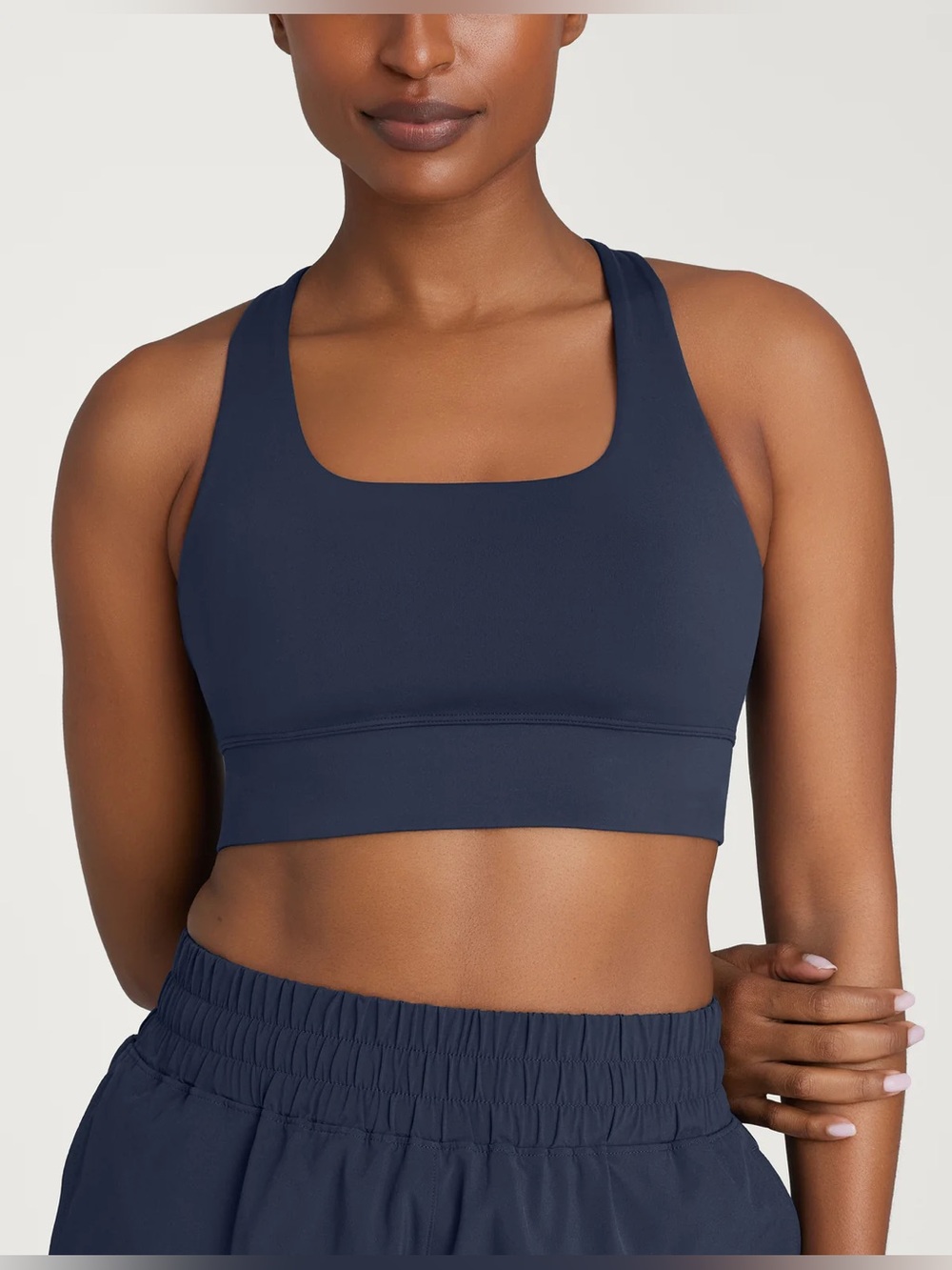 New Low Impact Racerback Sports Bra Dress Blues Sz XS